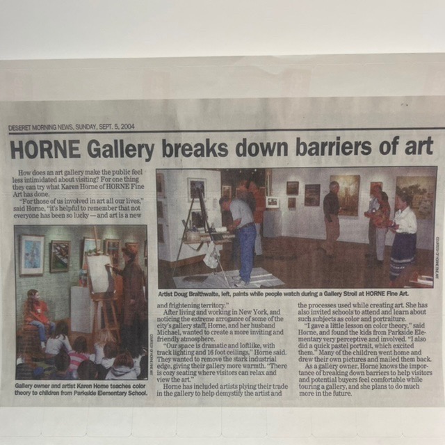 CELEBRATING OUR 20TH ANNIVERSARY HORNE Fine Art Gallery Studio CELEBRATING OUR 20TH ANNIVERSARY HORNE Fine Art Gallery Studio