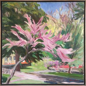 Dogwood in Bloom Karen Horne, Dogwood in Bloom, oil, 33x33 w frame $3,800