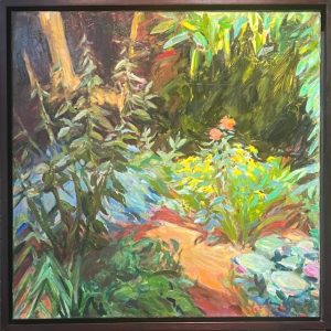 The Secret Garden Karen Horne, The Secret Garden, 32x32 oil, 35x35 w frame, SOLD