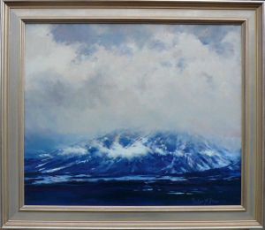 Lifting Phyllis F. Horne, Lifting, 20x24, oil, shown with frame