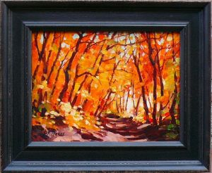 Autumn Moment Phyllis F. Horne, Quakies, 6x8, oil web