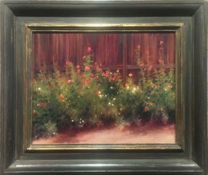 Along the Wooden Fence Phyllis Horne, Along the Wooden Fence, 14x18, oil, shown w frame, sm WEB