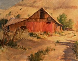 Barn Study, Mt. Carmel Phyllis Horne, Barn Study, Mt. Carmel, oil, 11x14, unframed