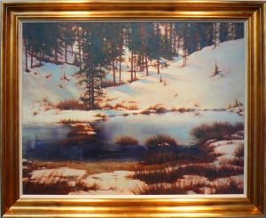 Color of Winter Phyllis Horne, Color of Winter, oil, 30x40 sh with frame 36.5x46.5