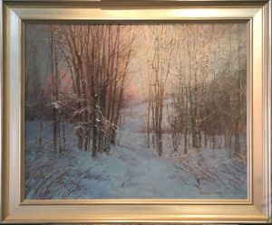 Evening Snow Phyllis Horne, Evening Snow, oil, 24x30 canvas,30x36 w frame