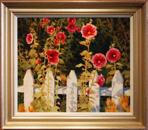 On the Fence Phyllis Horne, On the Fence, oil, 20x24 shown with frame WEB