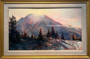 Sunrise, Mount Olympus Phyllis Horne, Sunrise, Mount Olympus, oil on panel, 16x28, 22x34