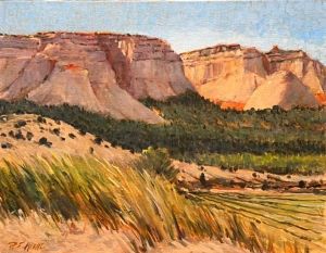 West of Mt. Carmel Phyllis Horne, West of Mt. Carmel, oil, 11x14, unframed