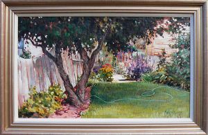 Time to Water phyllis_horne_time_to_water_oil_16x28_shown_with_frame
