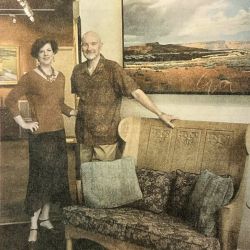 Karen Horne and Michael Rowley in the gallery, 2005 (courtesy Catalyst Magazine)