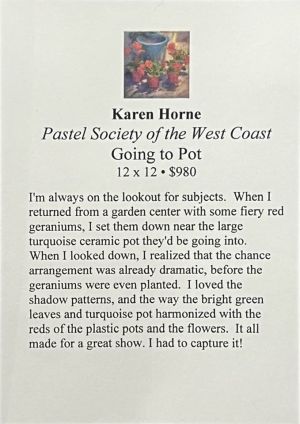 Going to Pot label on wall Going to Pot label on wall