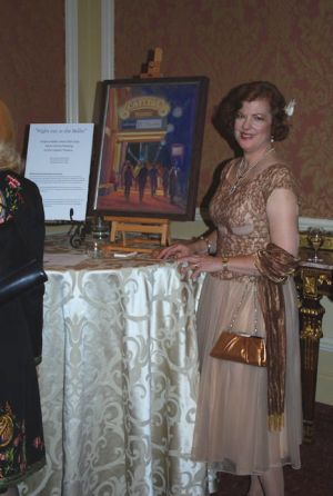 BW gala 2013, 50th ann. Karen Horne with auctioned painting A Night Out at the Ballet BW gala 2013, 50th ann. Karen Horne with auctioned painting A Night Out at the Ballet