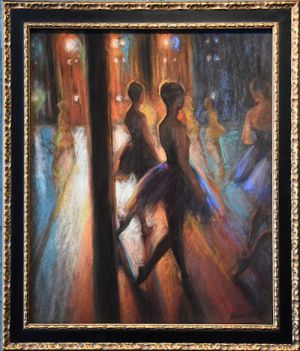 Karen Horne, Poised Offstage, final with frame, SOLD Karen HOrne, Poised Offstage, final with frame, sm WEB DSC_2324 final SOLD